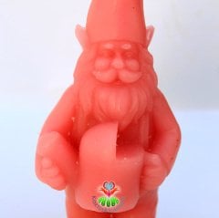 Dekoratif Bahçivan Figür Mum - 3 Farklı Renk Seçeneği - 15x5x5 cm Boyutlu