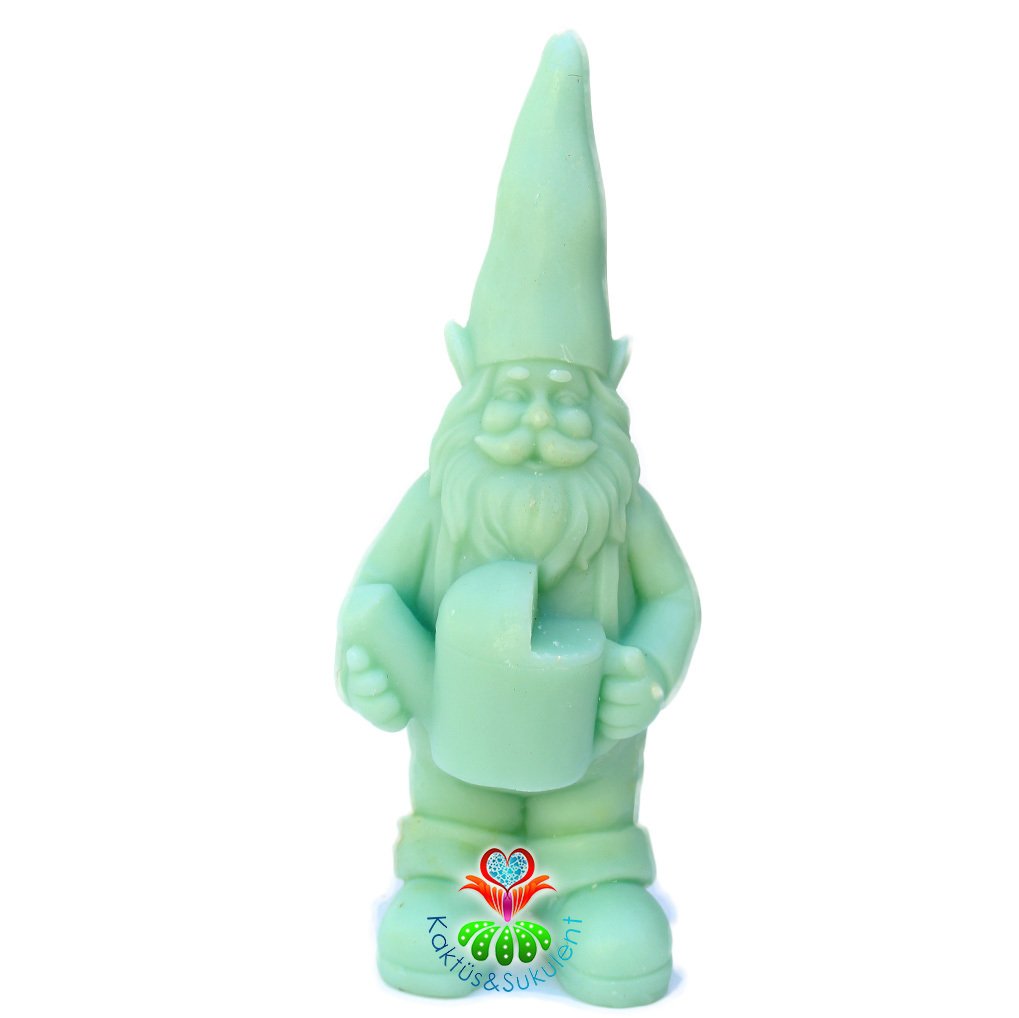 Dekoratif Bahçivan Figür Mum - 3 Farklı Renk Seçeneği - 15x5x5 cm Boyutlu Yeşil Açık