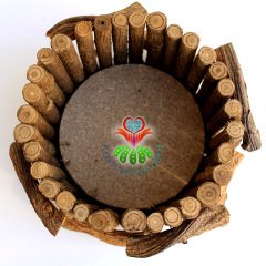 Ahşar Dekoratif Saksı-Bitki ve Aranjmanlar İçin İdeal,15 cm Çap 10cm Yükseklik-Obje, Biblo Suku