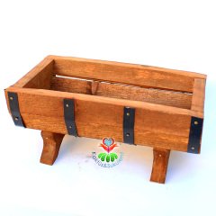 El Yapımı Ahşap Yayık Saksı-30x20 cm Boyutlarında-Bütün Bitkiler İçin ve Aranjman İçin İdeal